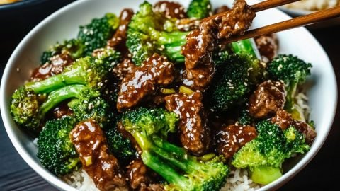 Broccoli Beef with tender beef and fresh broccoli