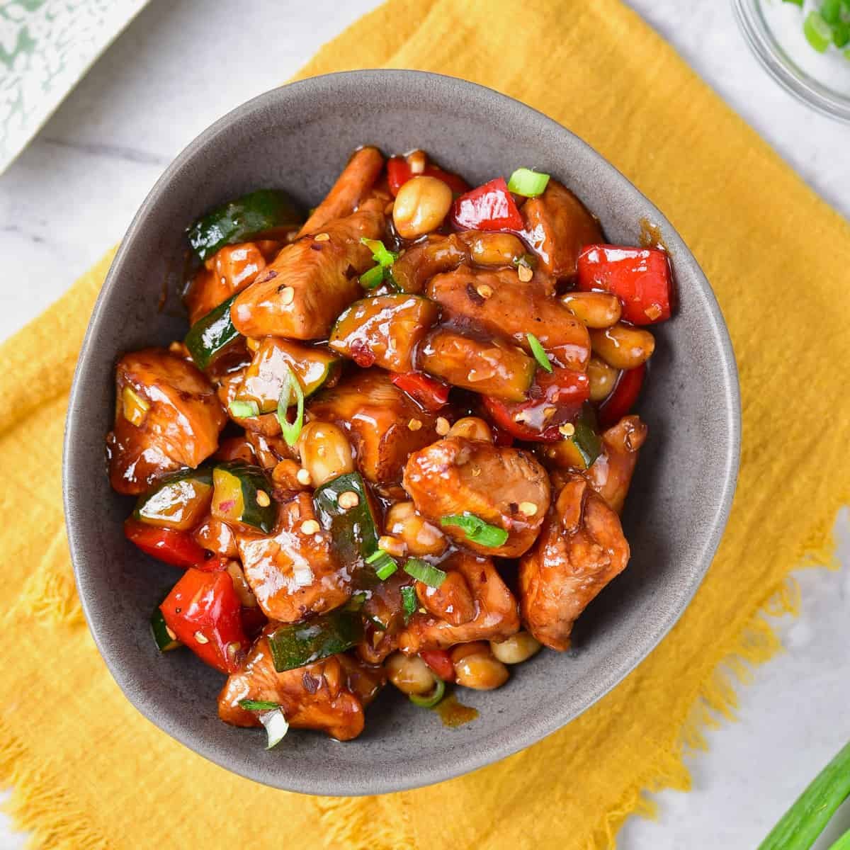 Kung Pao Chicken with peanuts protein source